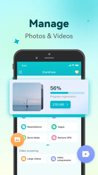 Tangkapan layar iCareFone:Phone Transfer&Clean
