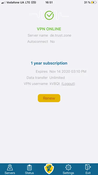 Trust.Zone VPN - Anonymous VPN Screenshots