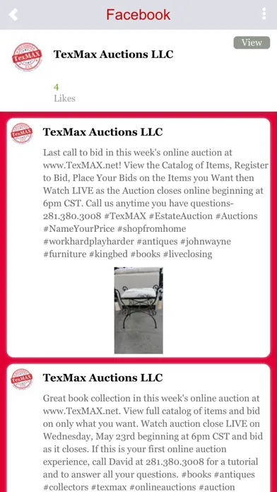 Captures d'écran de TexMAX Auctions