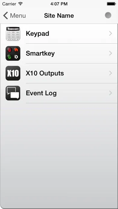 Texecom Engineer App Screenshots