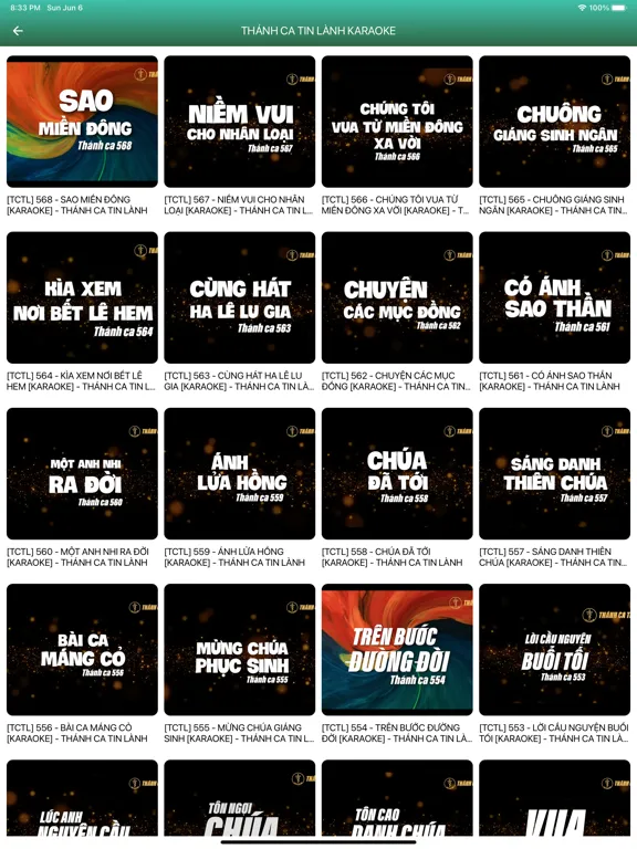 Tangkapan skrin Thánh Ca Tin Lành (có hợp âm) iPad 