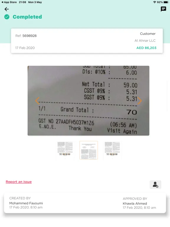 ภาพหน้าจอของ The Accounter iPad 