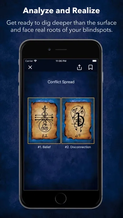 Captures d'écran de Blind Spot Oracle Cards