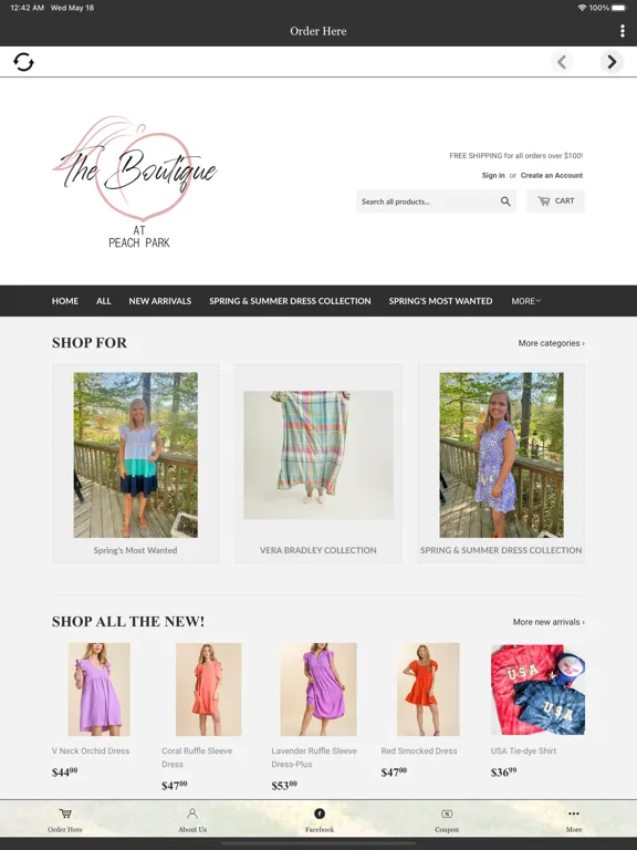 Tangkapan skrin The Boutique at Peach Park iPad 