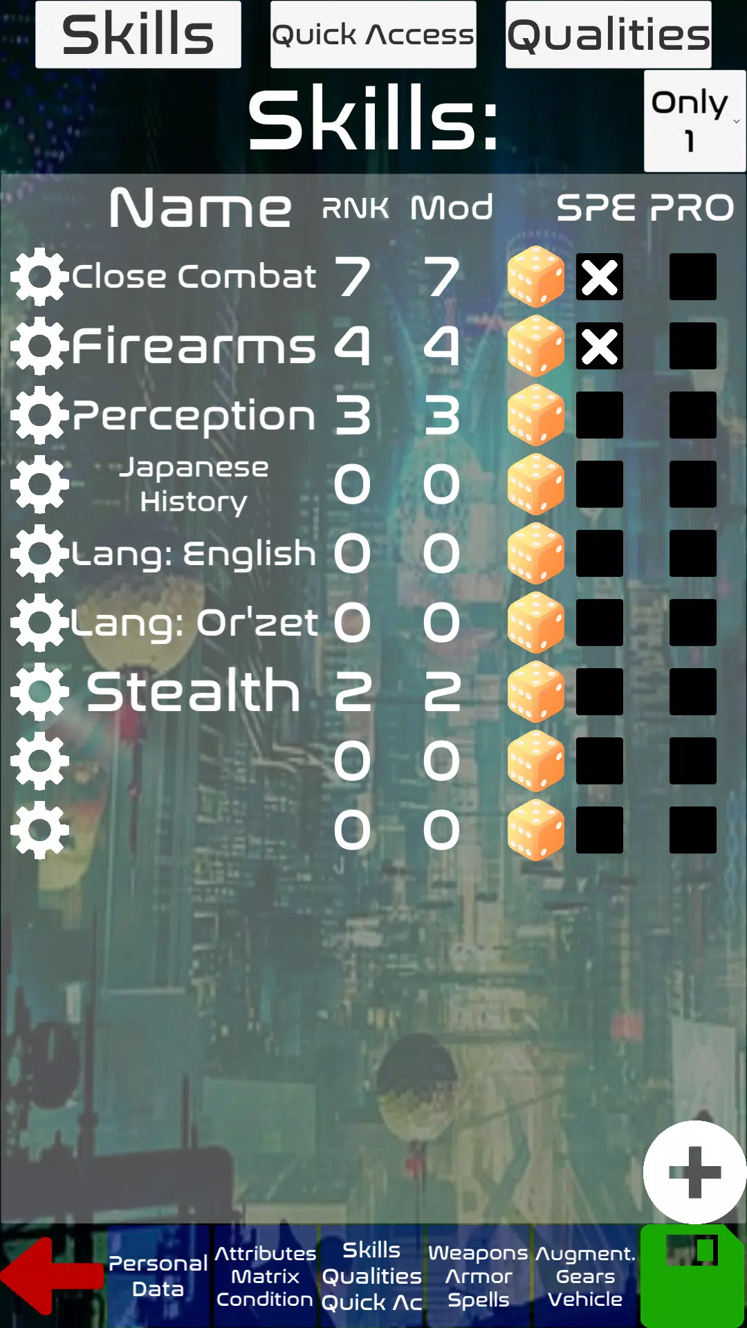Shadowrun 6th Character Sheet Screenshots4