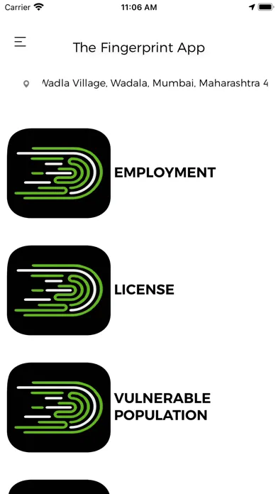 The Fingerprint App Screenshots