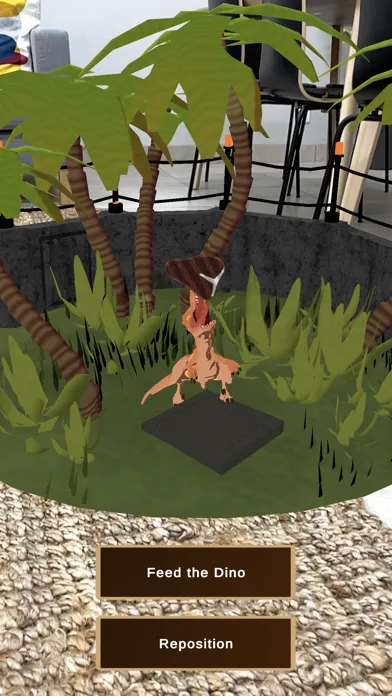 Ảnh chụp màn hình của The IMG Studio's AR Dino Demo
