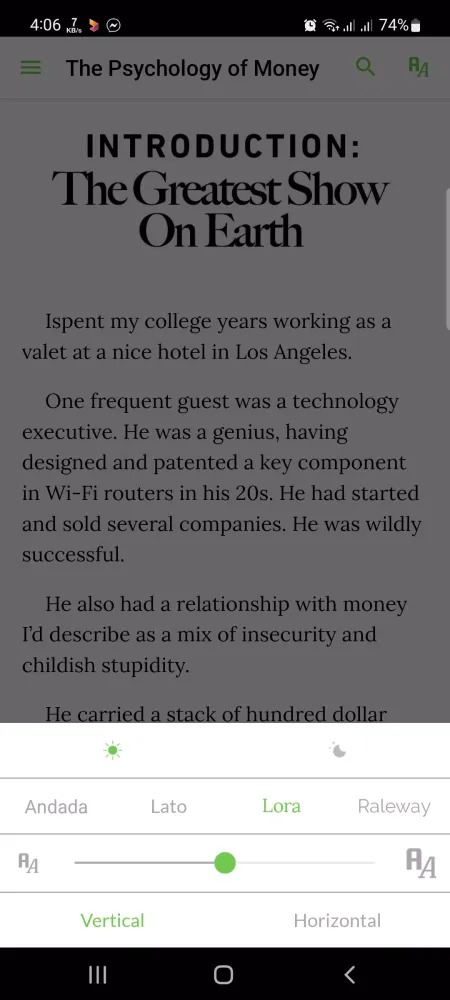 Capturas de tela do The Psychology Of Money