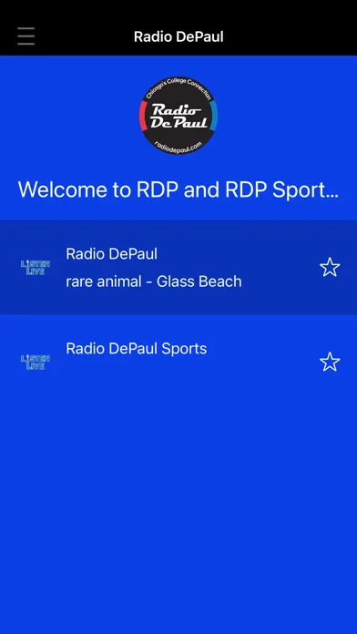 Ảnh chụp màn hình của The Radio DePaul App