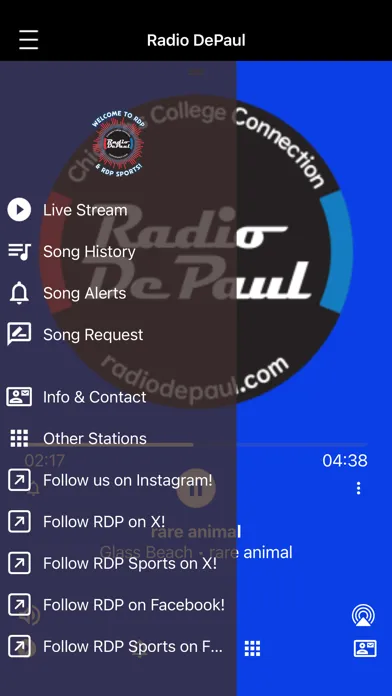 Ảnh chụp màn hình của The Radio DePaul App