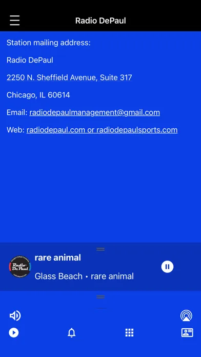 Ảnh chụp màn hình của The Radio DePaul App