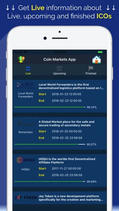 Captures d'écran de Coin Markets - Crypto Tracker