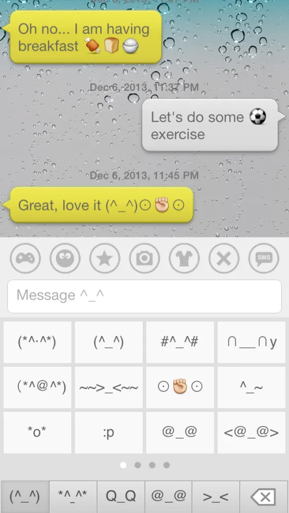 Aqua Emoji Keyboard – make emoticon smiley face in cute bubbles 스크린샷
