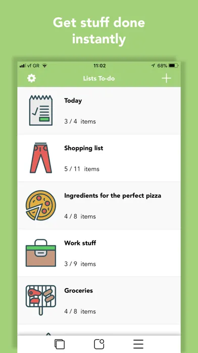 Lists To do Screenshots