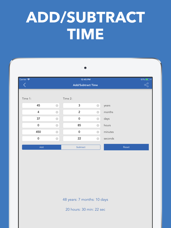 Tangkapan skrin Date & Time Calculator(9 in 1) iPad 