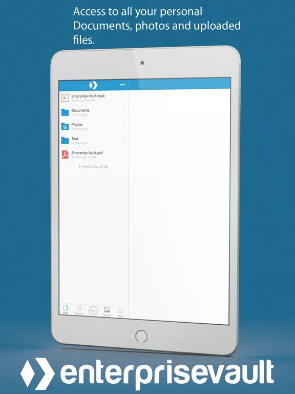 Enterprise Vault iPad  स्क्रीनशॉट