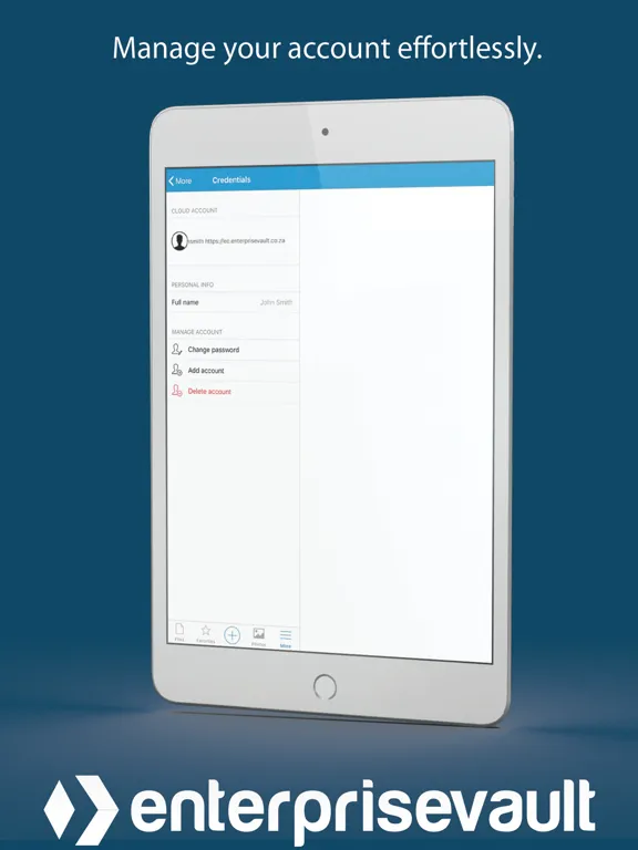 Enterprise Vault iPad  स्क्रीनशॉट