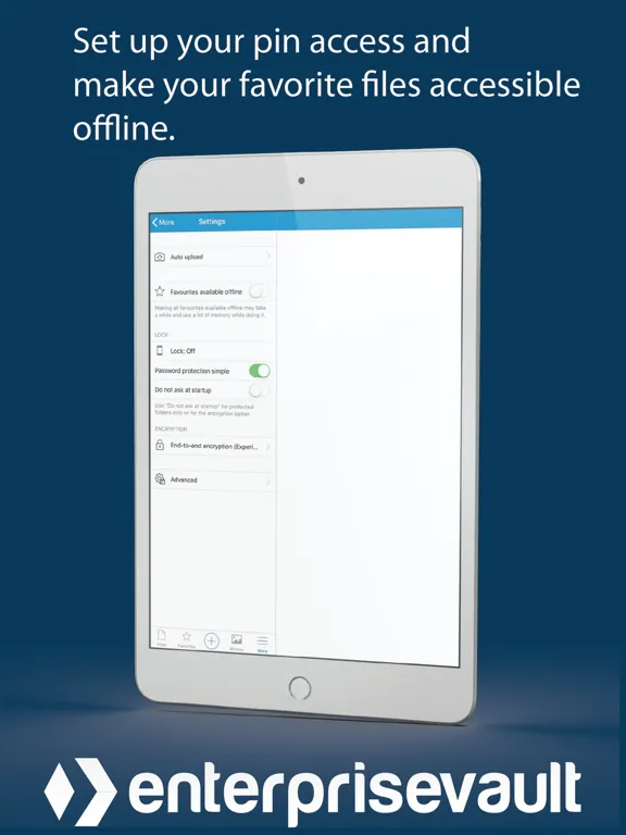 Enterprise Vault iPad  स्क्रीनशॉट