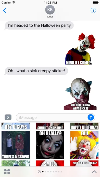 Creepy Clown - Scary Halloween Stickers स्क्रीनशॉट