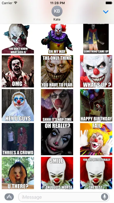 Creepy Clown - Scary Halloween Stickers स्क्रीनशॉट