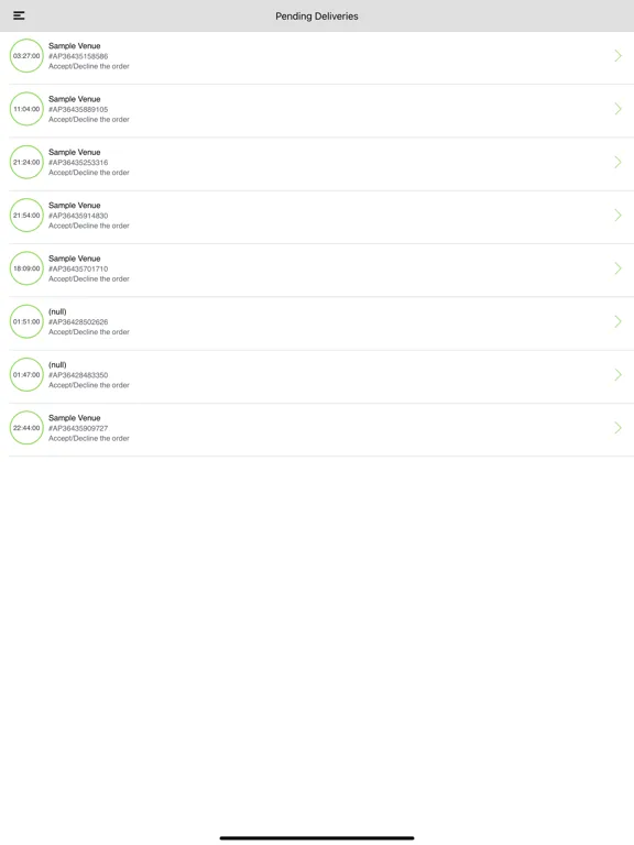 TMS Driver App iPad  스크린샷