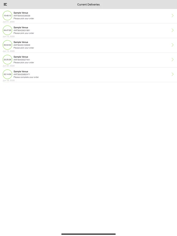 TMS Driver App iPad  스크린샷