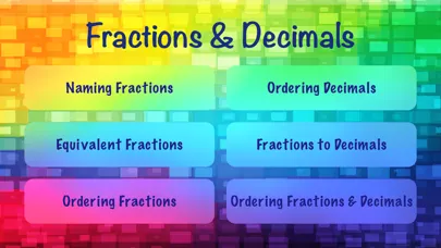 Tangkapan layar Fractions & Decimals