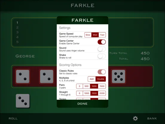 Farkle 10000 iPad  Screenshots