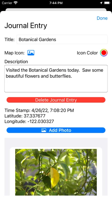 GPS Travel Journal スクリーンショット