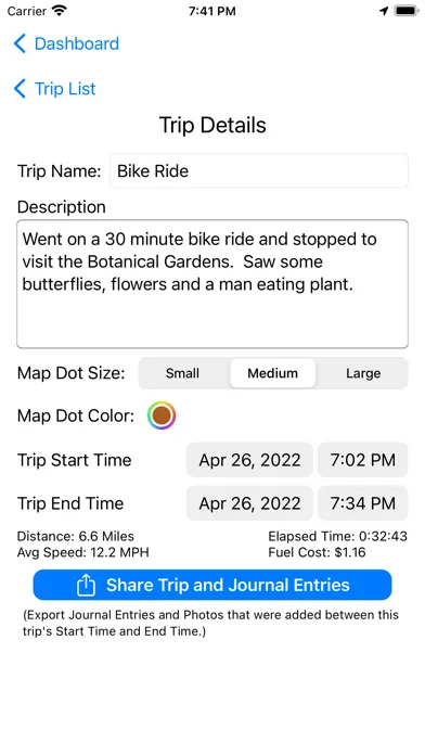GPS Travel Journal スクリーンショット