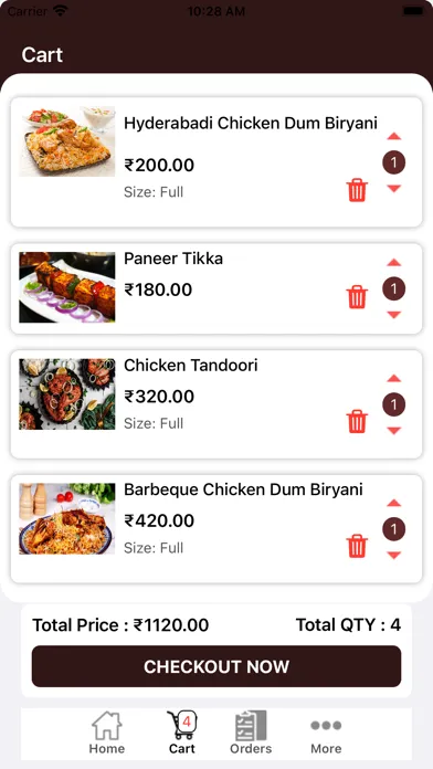 Tangkapan skrin Potter's Biryani