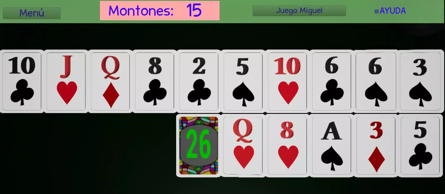 Tangkapan layar Solitario 2 montones