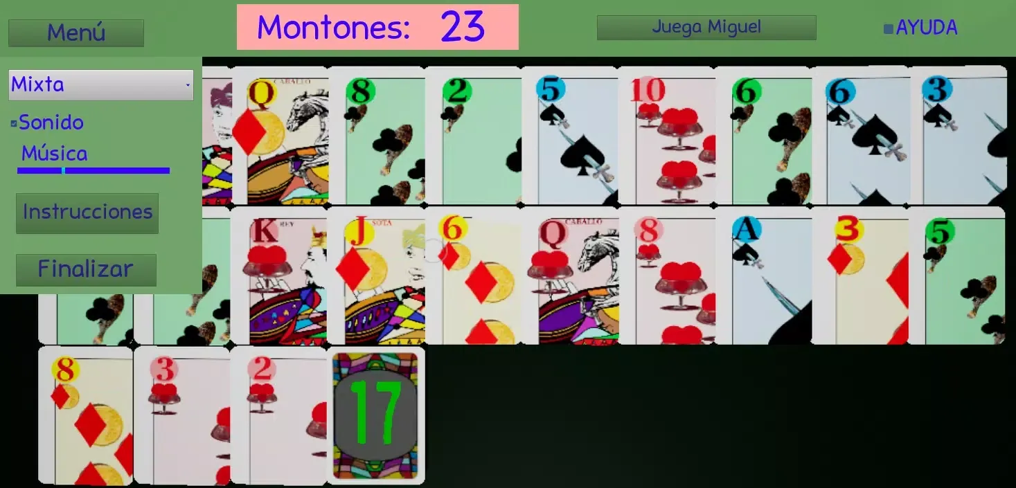 Tangkapan layar Solitario 2 montones