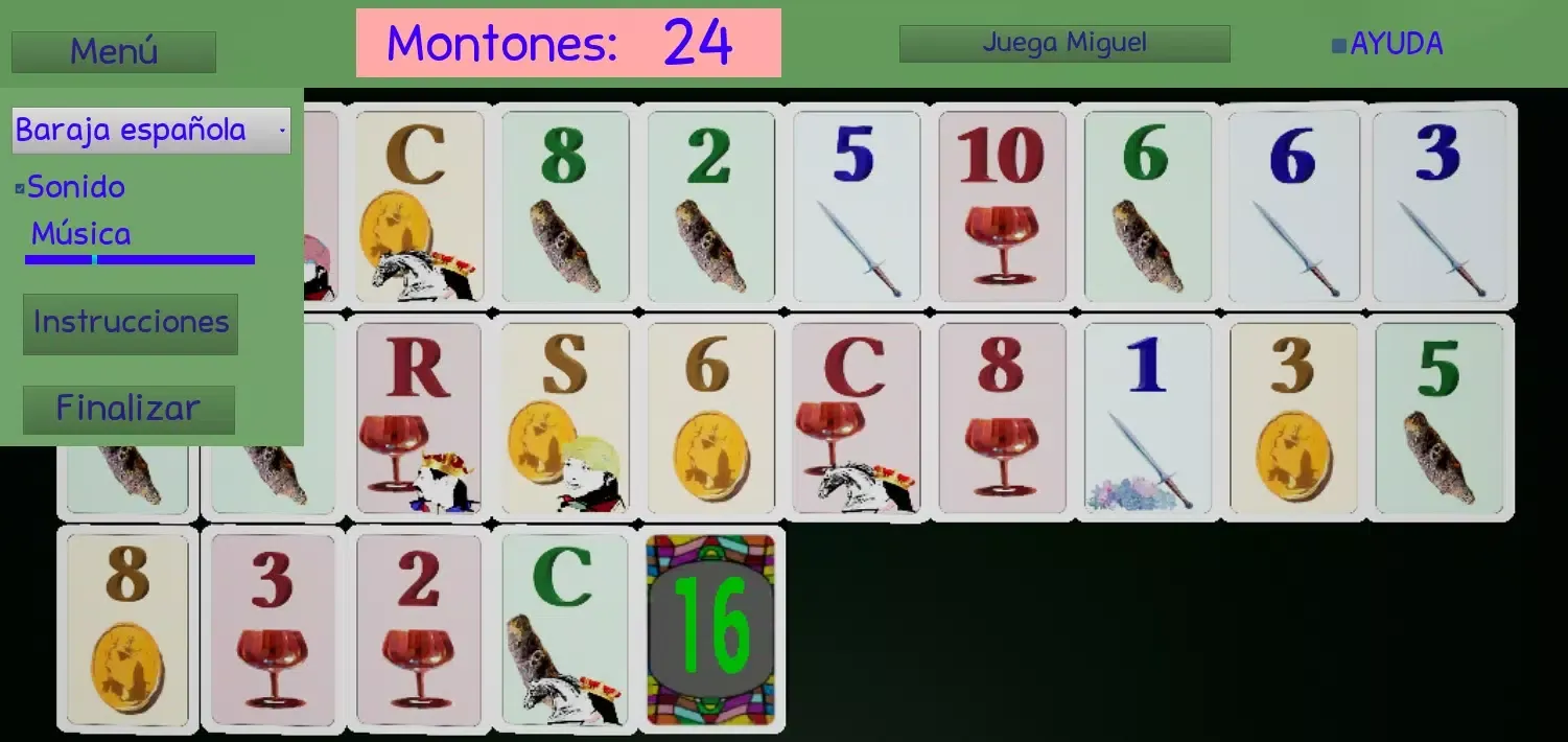 Tangkapan layar Solitario 2 montones