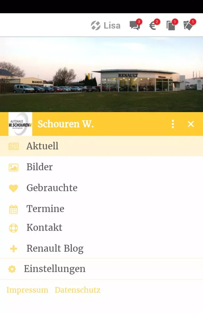 Zrzuty ekranu Autohaus W.Schouren