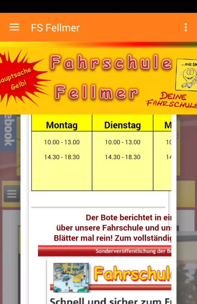 Zrzuty ekranu Fahrschule Fellmer