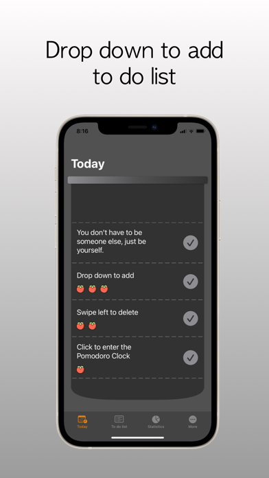 Скриншоты TomatoList: Pomodoro Technique