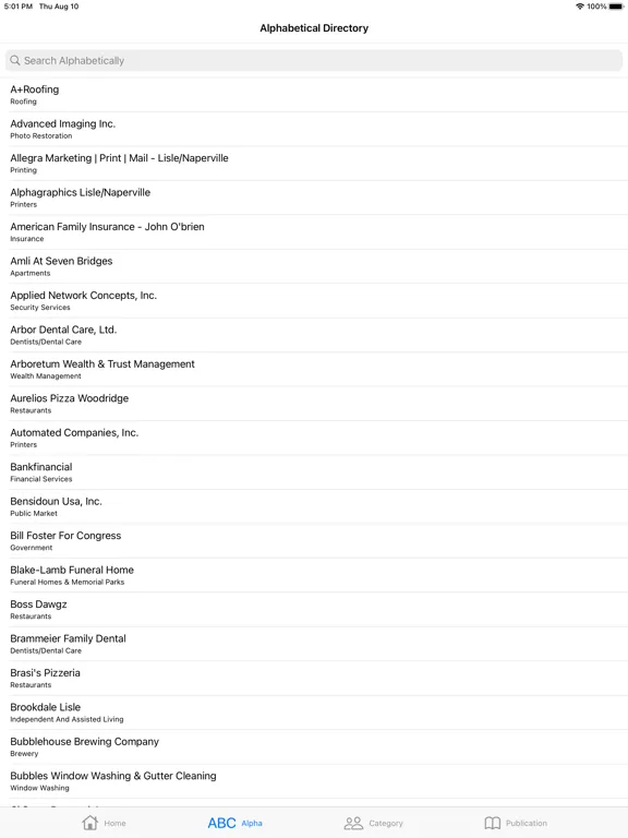 Lisle Area Chamber of Commerce iPad  Screenshots