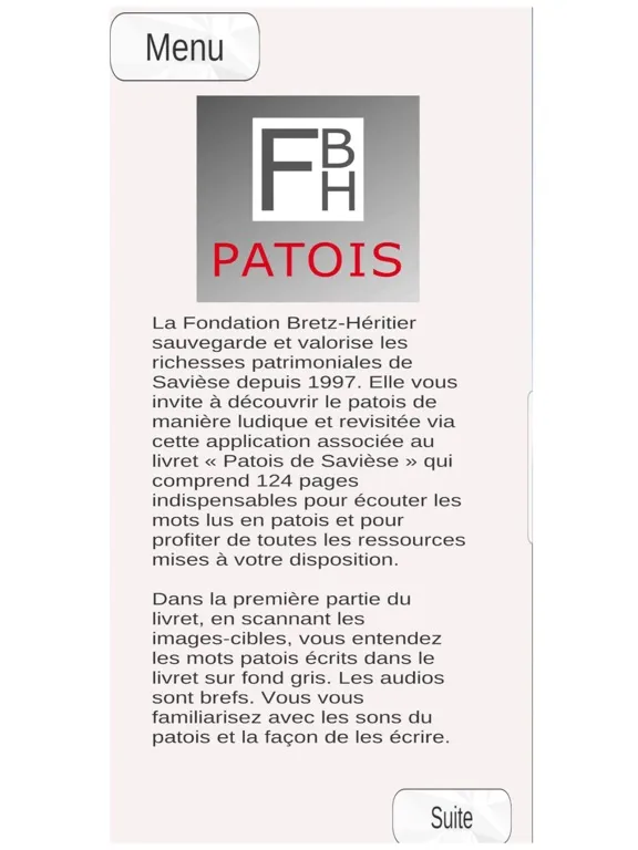 Patois Savièse iPad  스크린샷