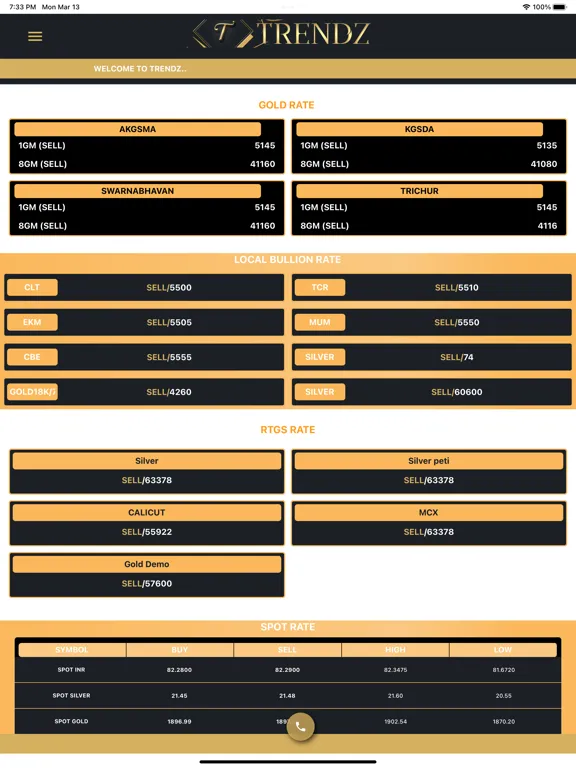 Скриншоты Trendz Calicut iPad 