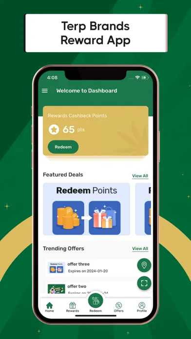 Terp Brands Rewards Screenshots