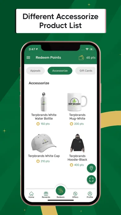 Terp Brands Rewards Screenshots