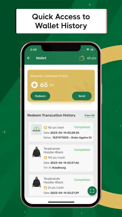 Terp Brands Rewards Screenshots
