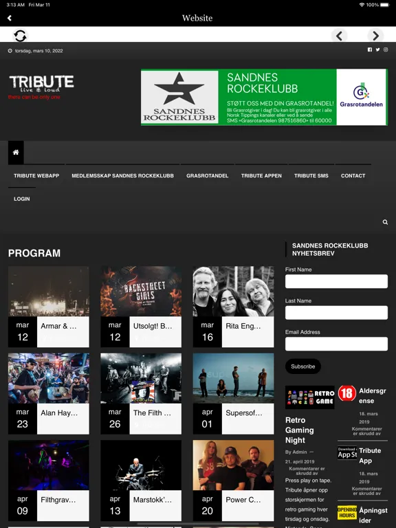 Tribute Live, Loud and Beyond iPad  स्क्रीनशॉट