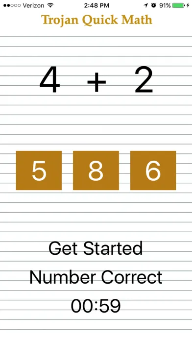 ภาพหน้าจอของ Trojan Quick Math