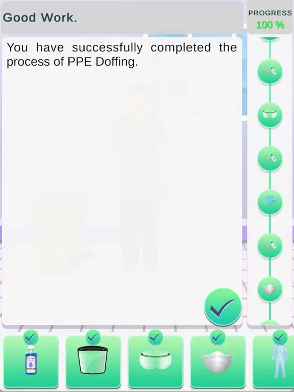 Скриншоты PPE Donning & Doffing Training iPad