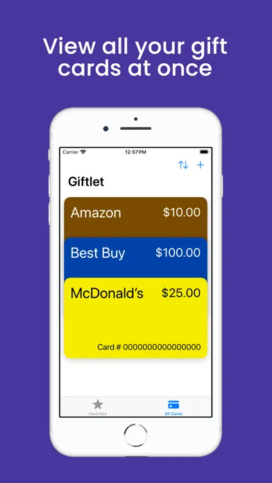 Giftlet: Gift Card Wallet स्क्रीनशॉट