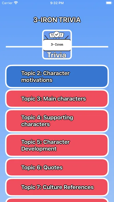 ภาพหน้าจอของ 3-Iron Trivia