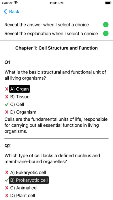 Biology Exam スクリーンショット