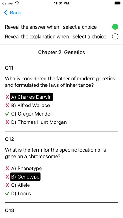 Biology Exam スクリーンショット